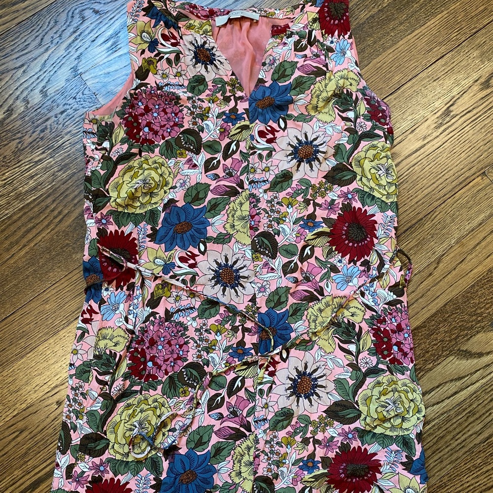 Loft sleeveless floral dress